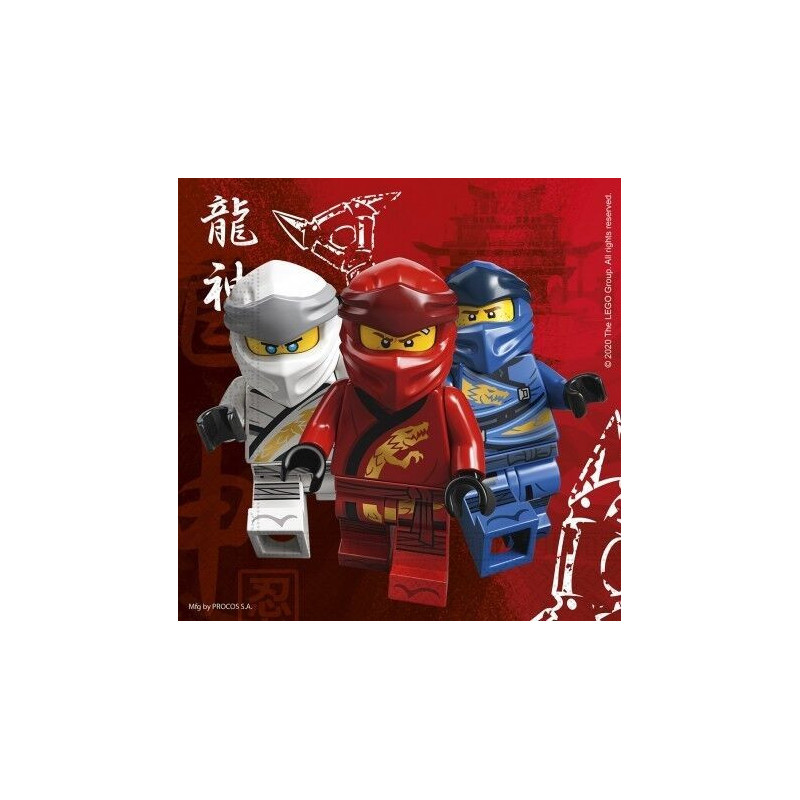 20 guardanapos 33x33cm Lego Ninjago