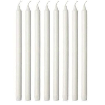 12 velas brancas 14cm