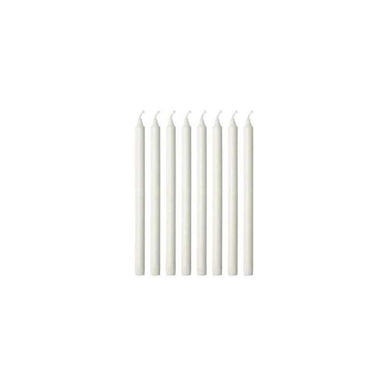 12 velas brancas 14cm