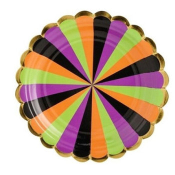 6 pratos Hocus Pocus Halloween 18CM