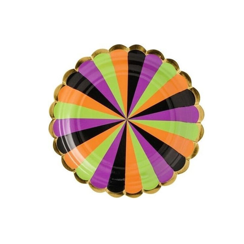 6 pratos Hocus Pocus Halloween 18CM