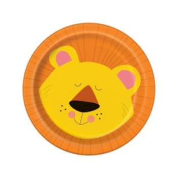 8 pratos 17 cm Animais da Selva