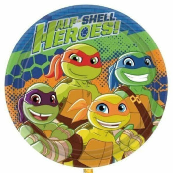 8 pratos Half Shell Heroes 23CM