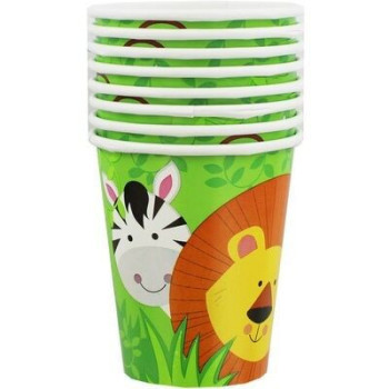 8 copos Animais da Selva 270ml