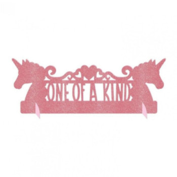 Decoração mesa Unicórnio 35.5cm Rosa