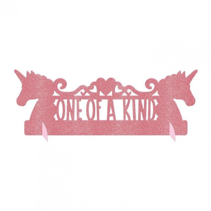 Decoração mesa Unicórnio 35.5cm Rosa