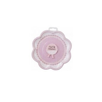 8 Pratos Pink N Mix 20cm