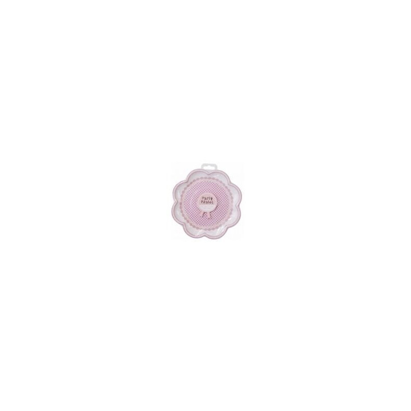 8 Pratos Pink N Mix 20cm