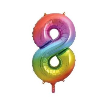Balão Foil Rainbow nº 8 34" - 86,3 cm