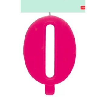 Vela Rosa Sparkling 9,5 cm Nº 0