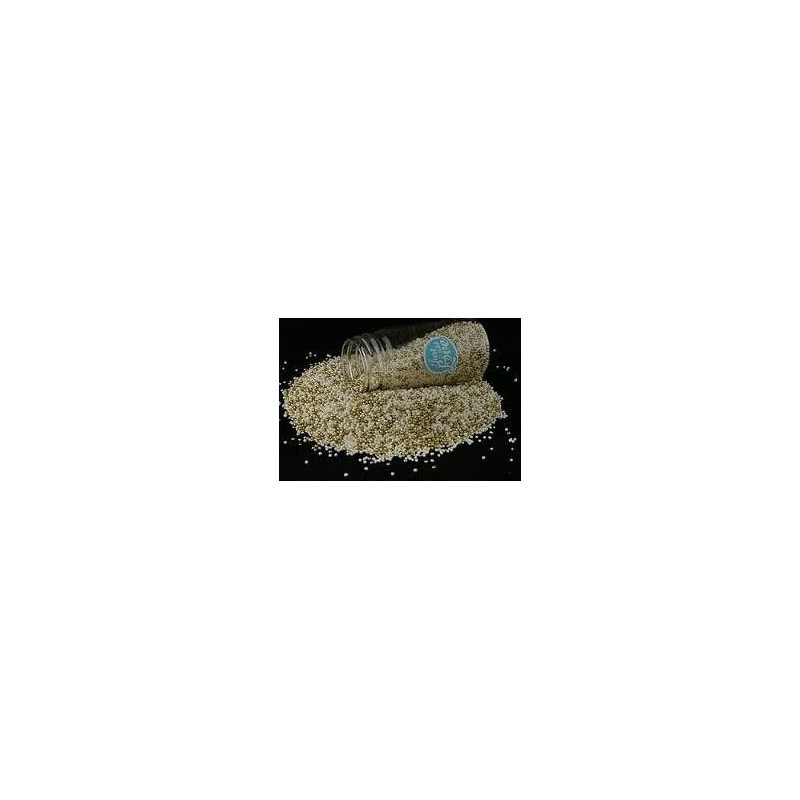 Missanga ouro e branco 75g