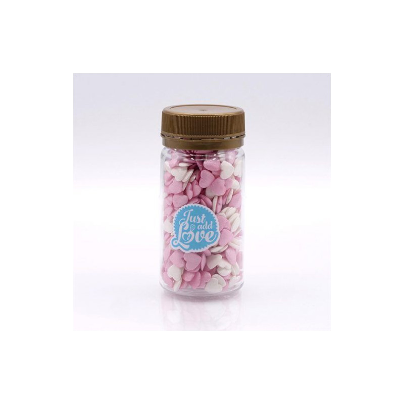 Corações M rosa claro e branco 55gr