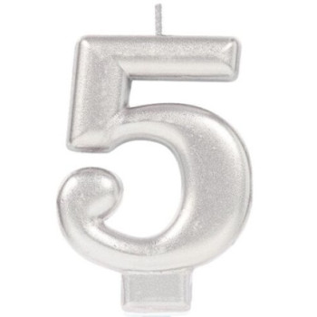 Vela Prateada Nº5 amscan