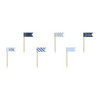 6 mini bandeirinhas cupcake topper little plane