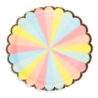 8 pratos 23cm candy pastel