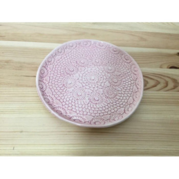 Prato doce crochet 16cm - rosa bébé