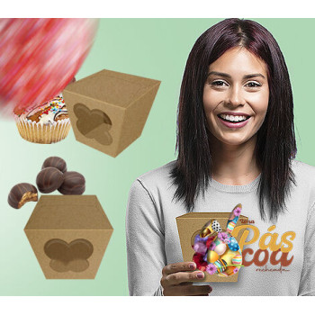 Caixa 1 cupcake 12x12x11cm