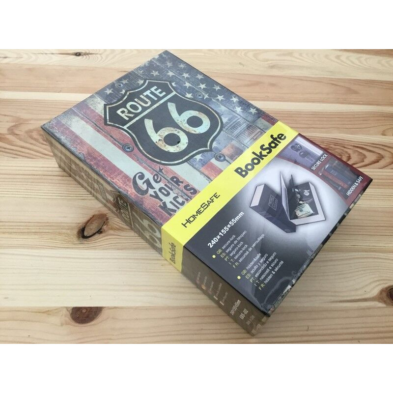 Caixa Livro metal decorado Route 66