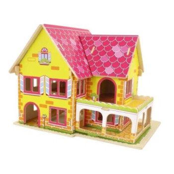 Puzzle 3D casa de Madeira
