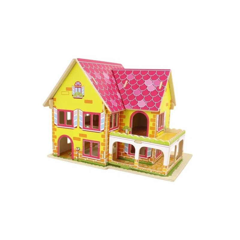 Puzzle 3D casa de Madeira