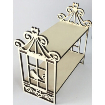 Suporte bolos com gaiolas de passarinhos 41x32x14