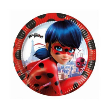 8 Pratos Lady Bug 20cm