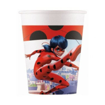 8 Copos papel Lady Bug 200ml