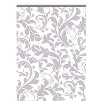 toalha plástica prata ramagens 137xm x 259cm