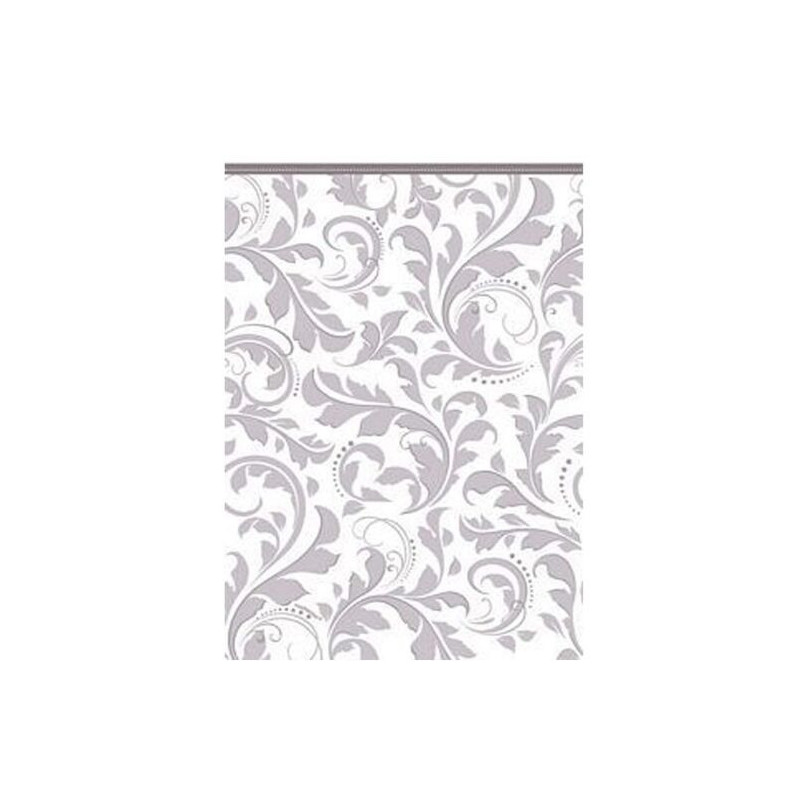 toalha plástica prata ramagens 137xm x 259cm