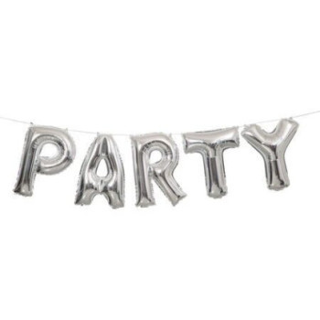 1 14" silver party foil letter balloon