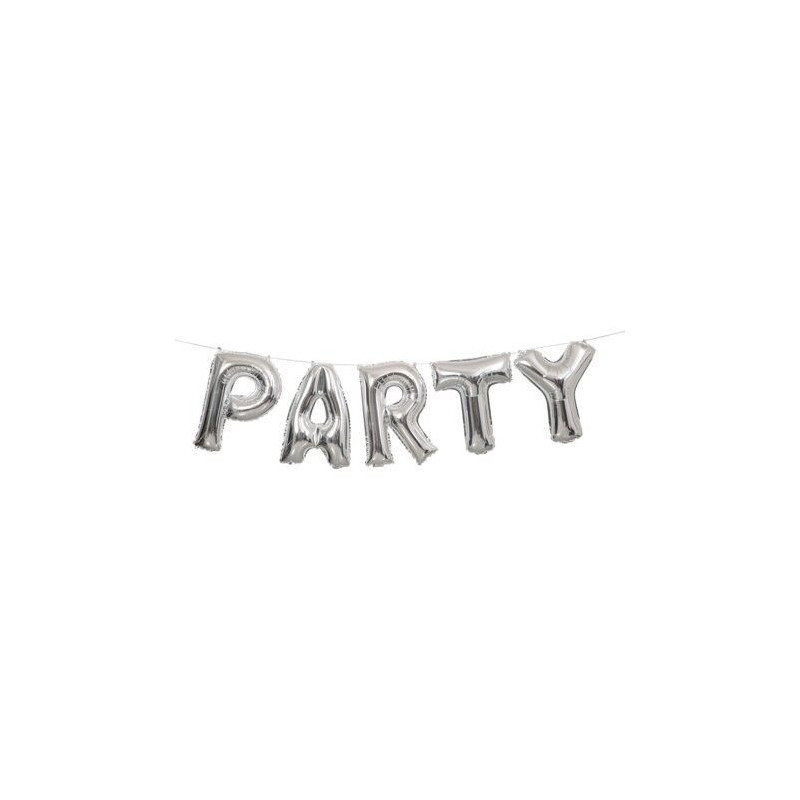 1 14" silver party foil letter balloon