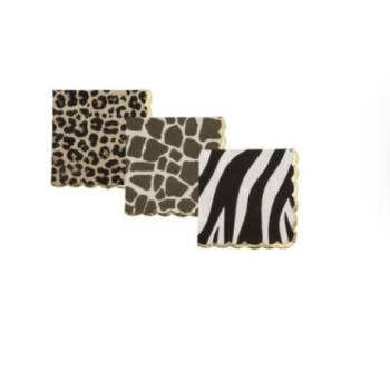 18 guardanapos 33x33cm sortidos safari