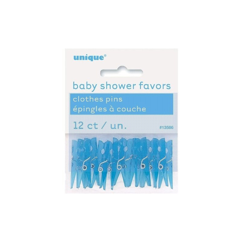 12 molas plastico azul - baby shower
