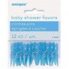12 molas plastico azul - baby shower