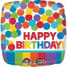 Balão Happy Birthday Rainbow 43cm
