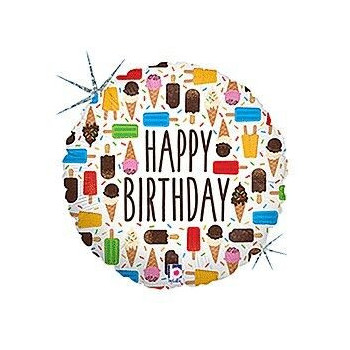 Balão Happy Birthday Gelado 91cm