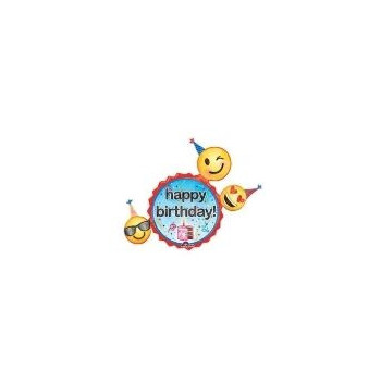 Balão Happy Birthday Emotion SuperShape