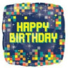 Balão Happy Birthday Pixels 43cm