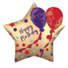 Balão Estrela Happy Birthday 71cm