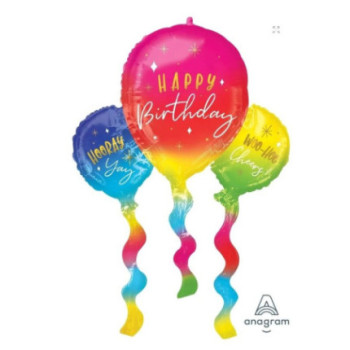 Balão SuperShape Happy Birthday Fun 91cm