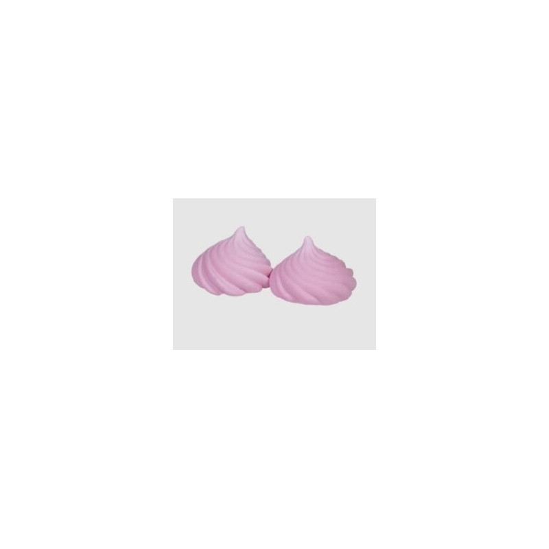 Suspiros rosas frisados 25g