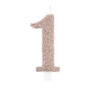 Vela Rose Gold Glitter nº1