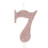 Vela Rose Gold Glitter nº7