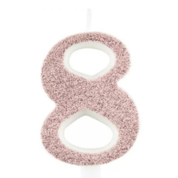Vela Rose Gold Glitter nº8