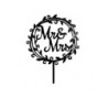 Cake Topper Mr & Mrs Preto