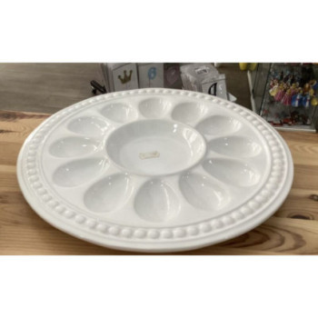 Louça Ceramica para ovos branca