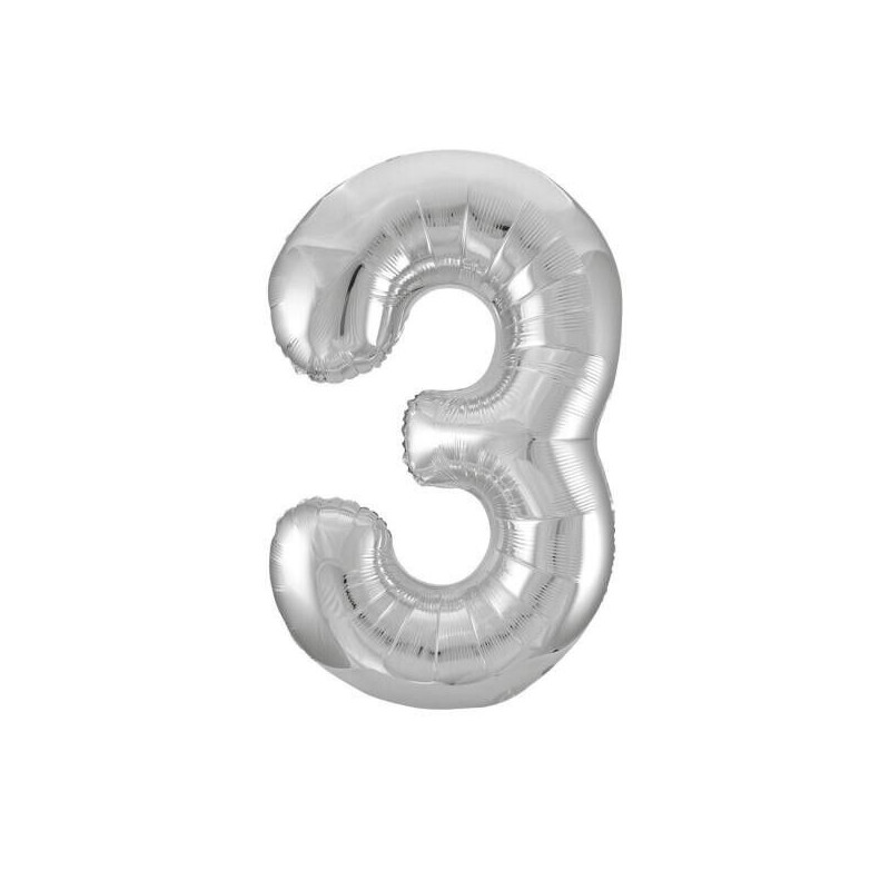 Balão foil 34" Prata nº 3