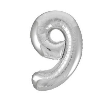 Balão foil 34" Prata nº 9