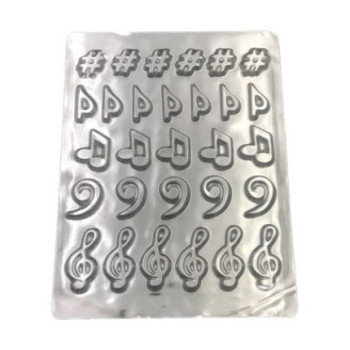 Molde para chocolate Notas Músicais