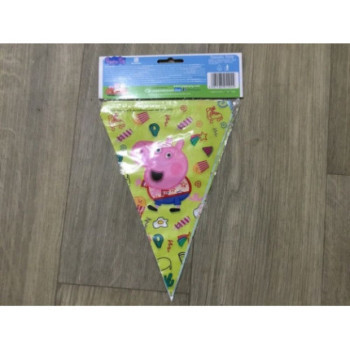 1 bandeirinha triangular Peppa pig